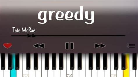 Tate Mcrae Greedy Piano Version Easy Piano Tutorial Youtube