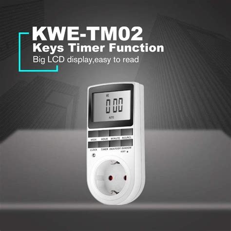 Kwe Tm Electronic Digital Timer Plug Kitchen Timer Plug V Hz