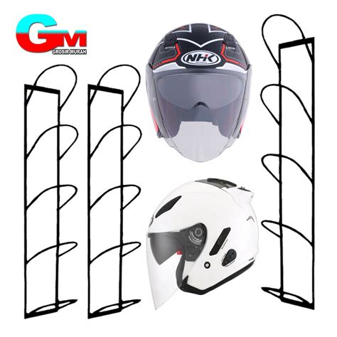 Jual Rak Helm Gantungan Helm Susun Besi Minimalis Harga Murah