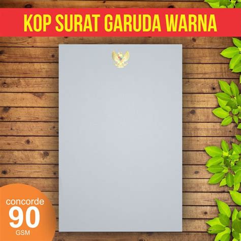 Jual Jual Cetak Kop Surat Concorde Garuda All Color Hotstamp Poly