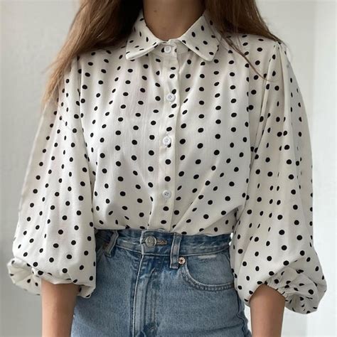 Puffy Sleeve Blouse Etsy