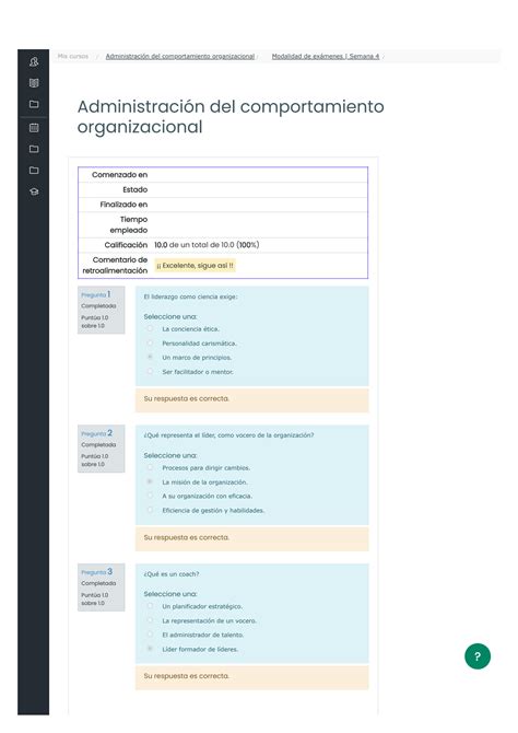 SOLUTION Administraci N Del Comportamiento Organizacional Examen