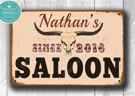 CUSTOM SALOON SIGN Customizable Saloon Signs Vintage Style | Etsy