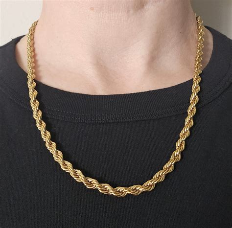 Vintage Monet Gold Plated Twisted Rope Chain Necklace Etsy