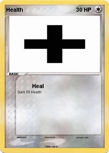 Pok Mon Health Card Heal My Pokemon Card