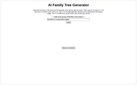 AI Family Tree Generator