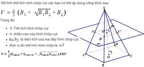 Công thức tính thể tích hình chóp khối chóp Đầy Đủ Chính Xác nhất