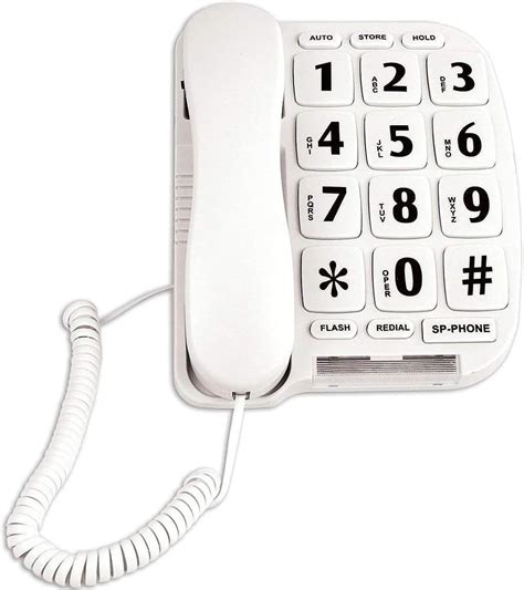 Jekavis Jf11w Big Button Phone For Seniors Home Large Phone Corded Landline For