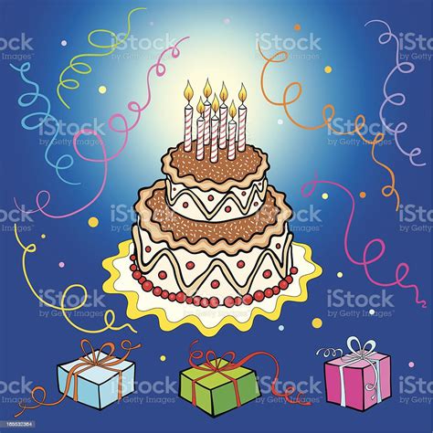 Birthday Cake Stock Illustration Download Image Now Baked Bakery