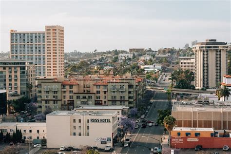 View of 1st Avenue in Downtown San Diego, California Editorial Image - Image of travel, scenery ...