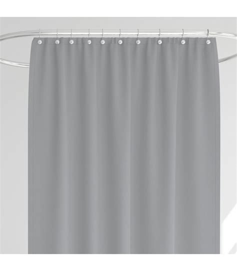 Rideau De Douche Classique Tissu Jacquard Uni Gris Clair