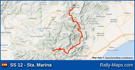 SS 12 Sta Marina stage map Rally de España 1999 WRC Rally