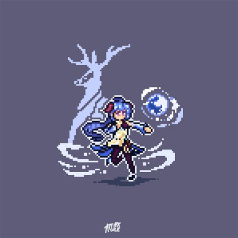 Ganyu Pixel Arts Genshin Impact Hoyolab