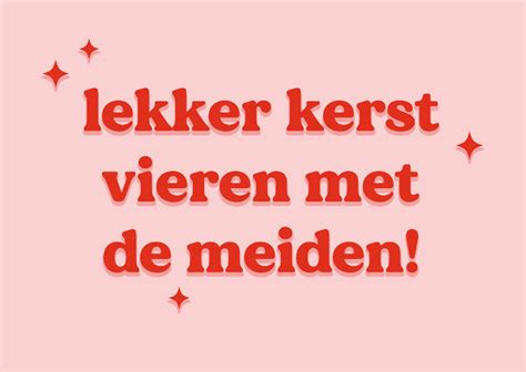 Grappige Typografische Kerstkaart Met De Meiden Kaartje Go