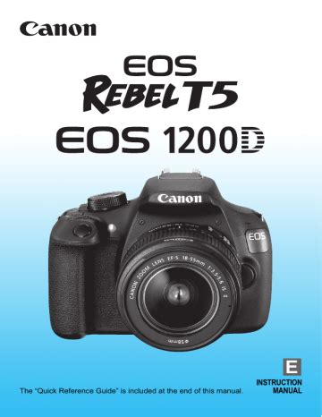 Canon Eos Rebel T Camera Instruction Manual Manualzz