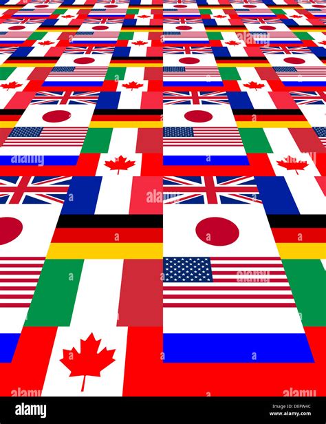 National flags of the G8 countries Stock Photo - Alamy