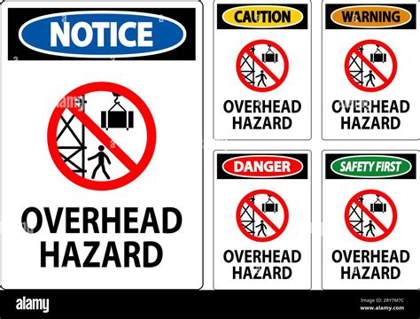 Danger Sign Overhead Hazard Stock Vector Image Art Alamy