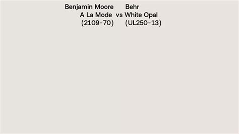 Benjamin Moore A La Mode 2109 70 Vs Behr White Opal Ul250 13 Side