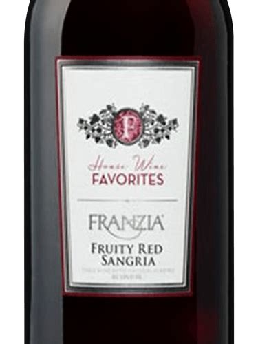 Nv Franzia Fruity Red Sangria House Wine Favorites Vivino Us