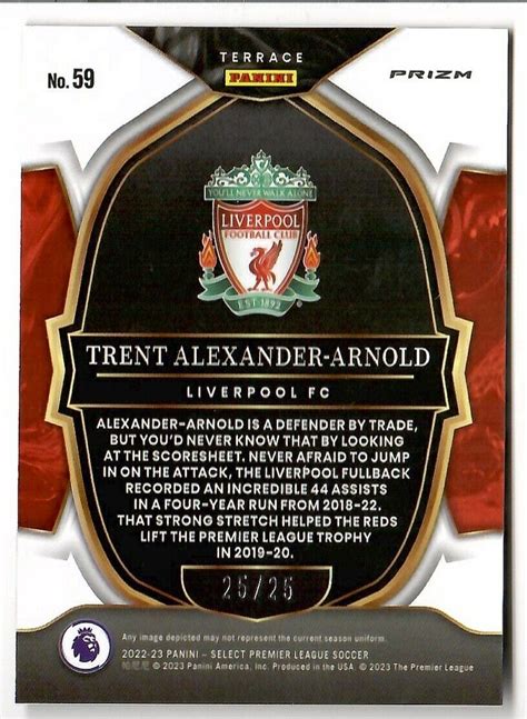 2022 PANINI SELECT PREMIER LEAGUE 59 TRENT ALEXANDER ARNOLD ZEBRA