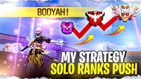 My Solo Rank Push Strategy For Br Grandmaster Rank Push Free Fire