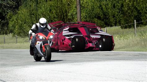 Batmobile Tumbler Batman Begins Vs Yamaha Yzf R At Old Spa