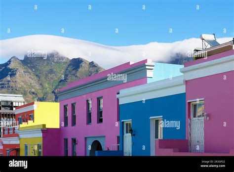 Clouds over Bo-Kaap, Historical colorful center of Cape Malay culture, Cape Town, South Africa ...