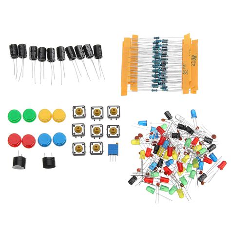 New Starter Kit Resistor Led Capacitor Jumper Wires Breadboard Resistor Kit With Retail Box For