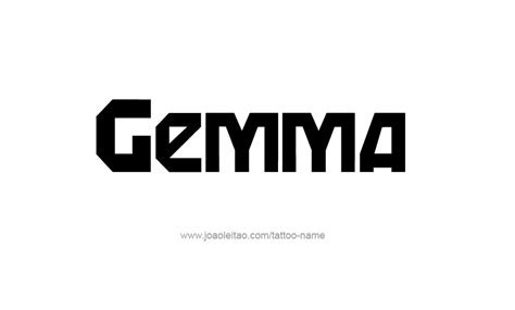 Gemma Name Tattoo Designs