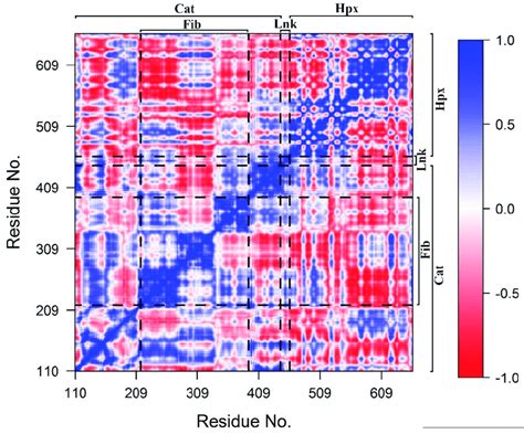 Dynamic Cross Correlation Matrix Values Range From 1 Complete