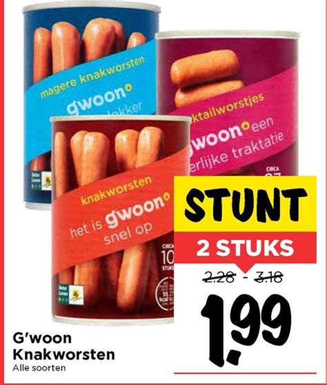 G Woon Knakworsten Aanbieding Bij Vomar Folders Nl