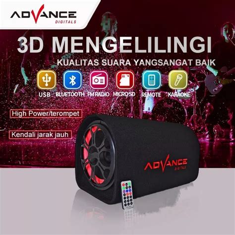 Jual Speaker Advance Bluetooth T Bt Inch Subwoofer Speaker