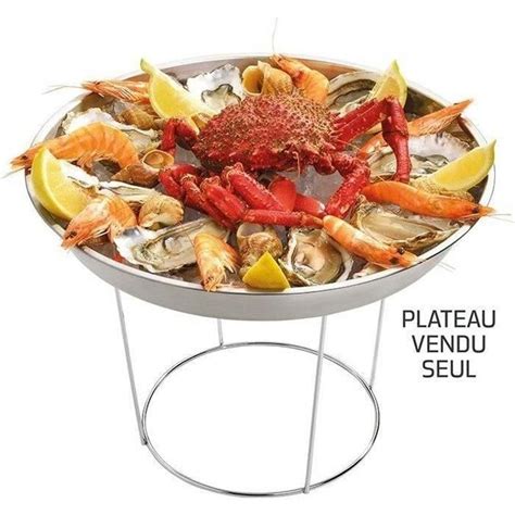 Plateau fruits de mer en inox ROGER ORFÈVRE Ø 36 cm Rond 4 cm