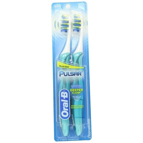 オーラルb 電動歯ブラシ 大人用 バッテリー ソフト 2本 Oral B Pulsar Soft Bristle Toothbrush Twin Pack Zy 11141 アメリカ