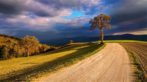 Wallpaper 1920x1080 Px Clouds Field Italy Light Nature Sky