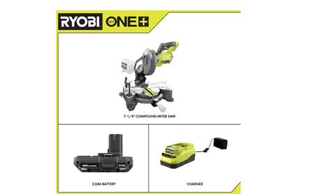 Ryobi P Psk One V Cordless In Compound Miter Saw With