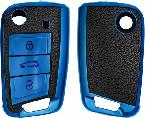 Kwmobile Coque Clé De Voiture Compatible Avec Vw Golf 7 Mk7 3 Bouton