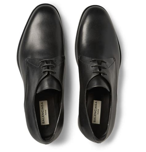 Lyst Balenciaga Leather Derby Shoes In Black For Men