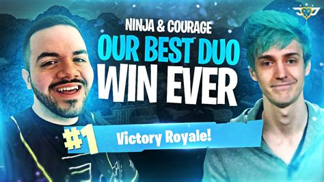 Ninja And Courage Our Best Duo Vs Squads Win Ever Fortnite Battle