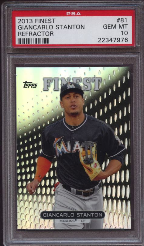 Finest Giancarlo Stanton Refractor Psa Gem Mint Ebay