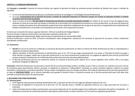 CAP 1 Esquema Derecho Penitenciario CAPÍTULO 1 EL DERECHO