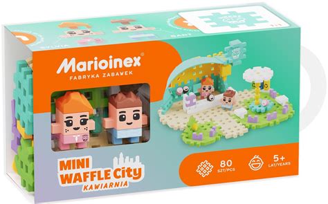 Marioinex Mini Waffle City Kawiarnia Klocki Plastikowe Niskie