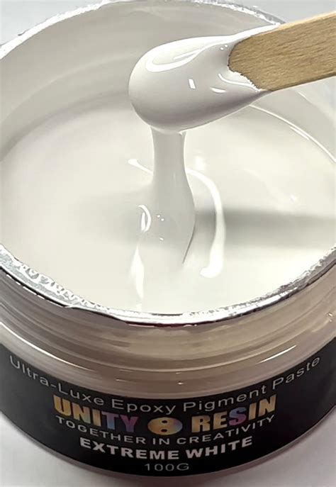 Ultra Luxe Epoxy Pigment Paste Extreme White Resin Art Etsy