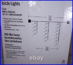 10 Boxes 300 Ct Home Accents Incandescent Mini Icicle Lights Clear