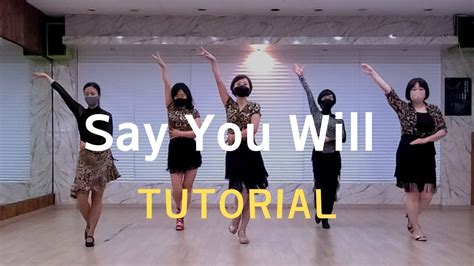 Say You Willt Line Dance High Beginner Janice Kim Tutorial Youtube