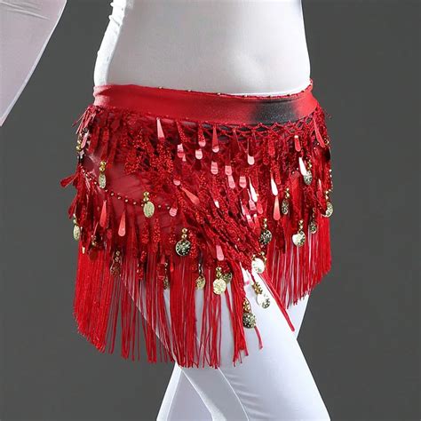 Egyptian Fringe Oriental Bellydance Belly Dance Costume Belt With Coin