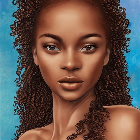 Intricately Rendered Brown Skin Goddess Creative Fabrica