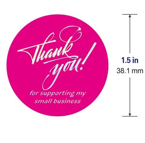 1 5 Pink Thank You For Supporting My Small Business Etsy