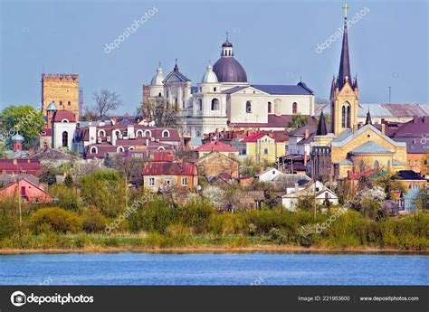 Churches Temples Old Houses Banks River City Lutsk Ukraine Stock Photo ...