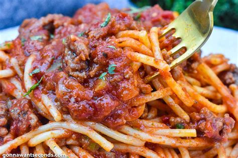 Spaghetti With Four Cheese Meat Sauce